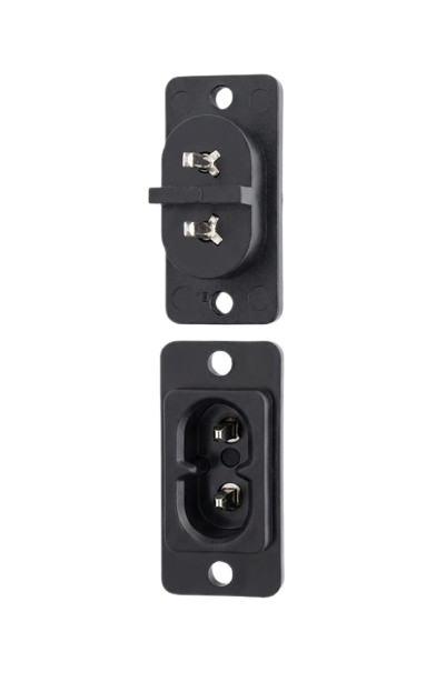 A206 2-Pin AC Power Socket – Panel Mount Power Input Connector for Electronic Devices