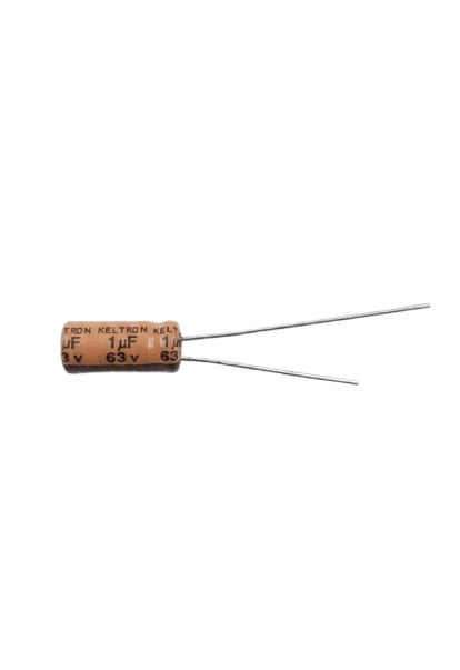 A254 1µF 63V Electrolytic Capacitor – Radial Lead Capacitor (Compact Size)