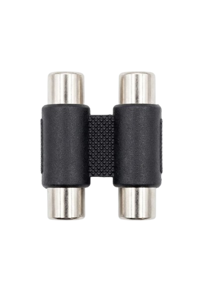 A398 Dual RCA Female Coupler Adapter – Stereo Audio RCA Socket Connector (Female to Female)