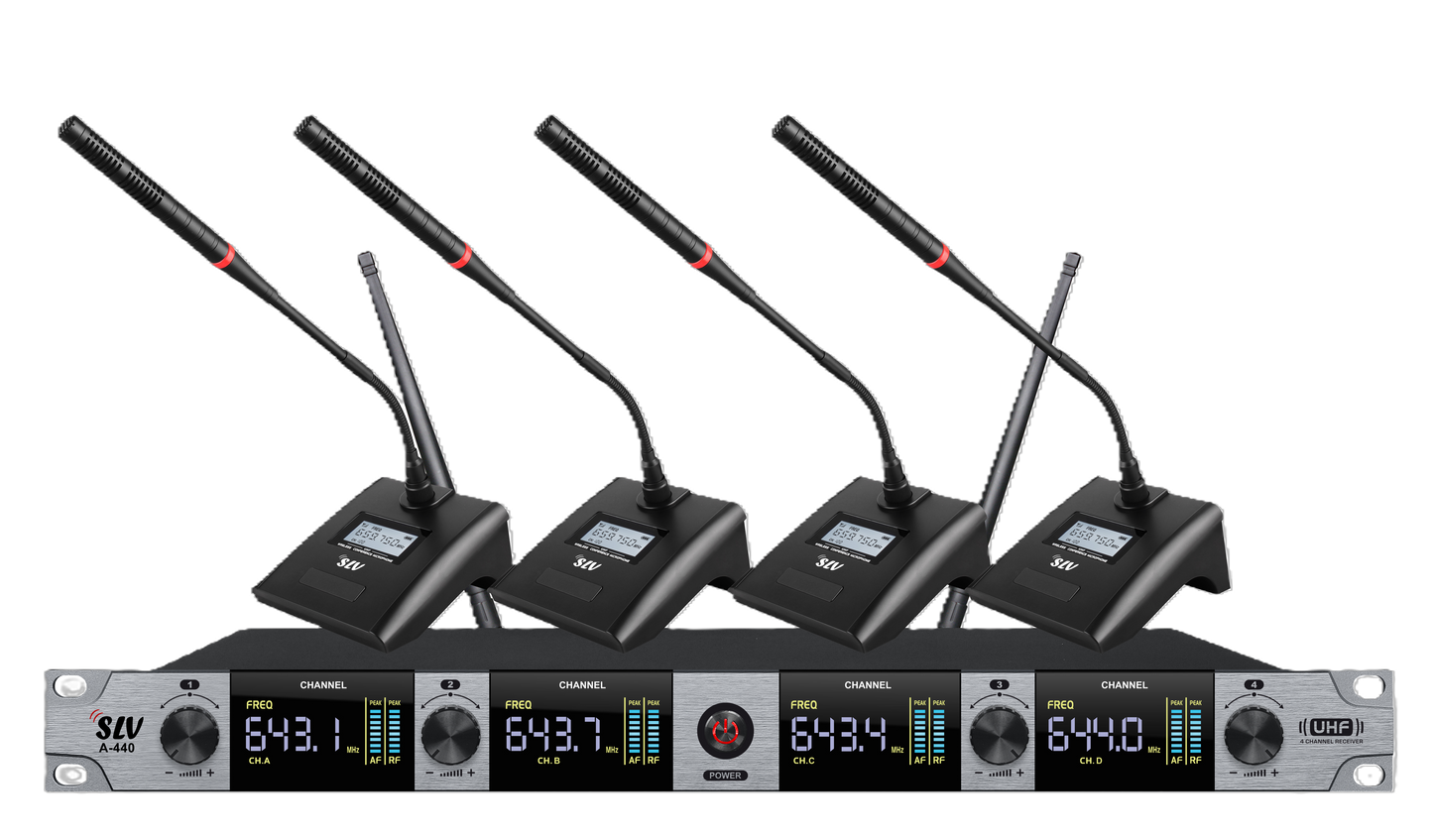 SLV A440 UHF WIRELESS DESK MIC SET