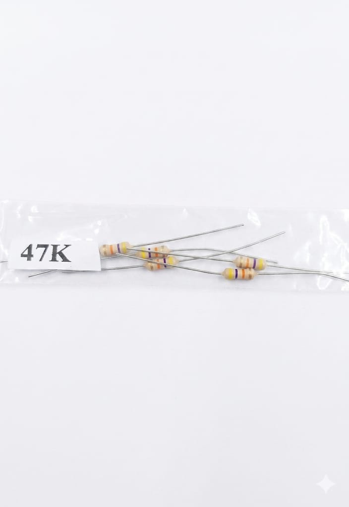 C69 1k Ohm ($1k\Omega$) 1/4 Watt Metal Film Resistor – 5% Tolerance (Brown, Black, Red, Gold)(5PCS)