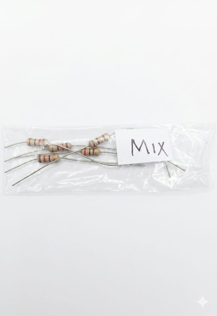 C71 1k Ohm ($1k\Omega$) 1/4 Watt Metal Film Resistor – 5% Tolerance (Brown, Black, Red, Gold) (5PCS)