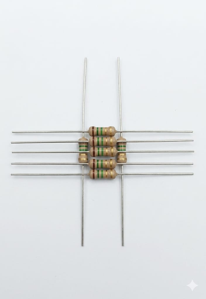 C74 150 Ohm ($150\Omega$) 1/4 Watt Carbon Film Resistors – 5% Tolerance (Brown, Green, Brown, Gold) (5PCS)