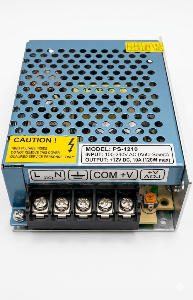 C97 12V 10A Switching Power Supply (SMPS) – 120W AC to DC Converter (PS-1210)