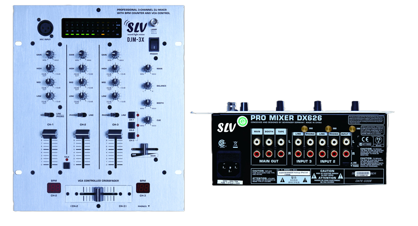 DJM-3X 3-Channel DJ Mixer with USB & Bluetooth