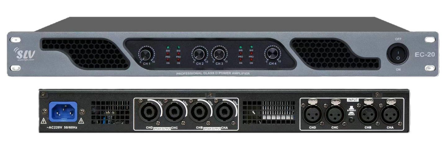 EC 20 CLASS D 4 CHANNEL AMPLIFIER