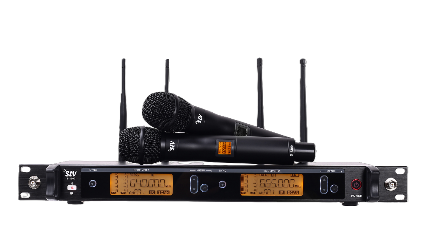 SLV S1300 Wireless Microphone ( Long Distance 250 Meter's Range )