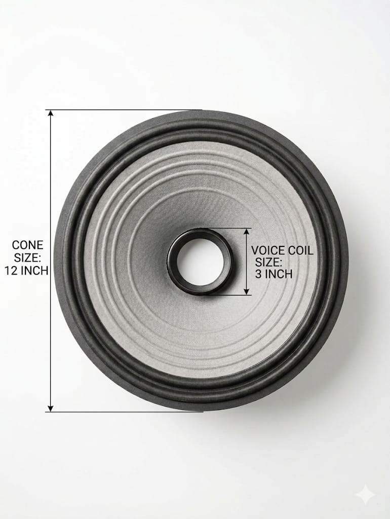 S48 12-Inch Loudspeaker Driver Assembly with 3-Inch Voice Coil