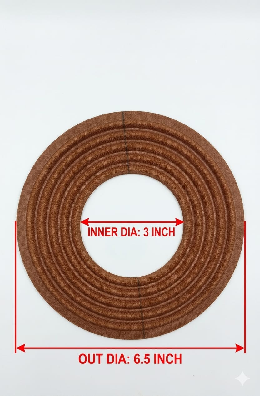 S6 6.5 Inch Speaker Spider (3 Inch Inner Diameter) – Heavy-Duty Fabric Damper for Woofer Repair & Recone