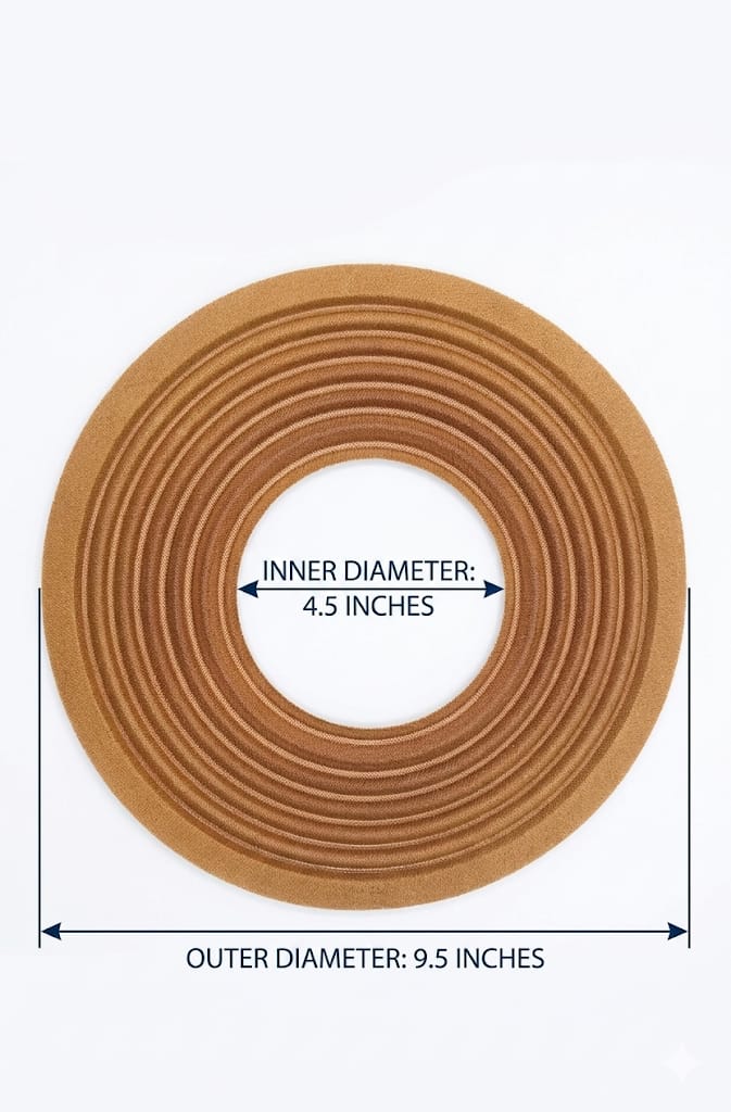 S9 9.5 Inch Speaker Spider (4.5 Inch Inner Diameter) – Premium Fabric Damper for Woofer Repair & Recone
