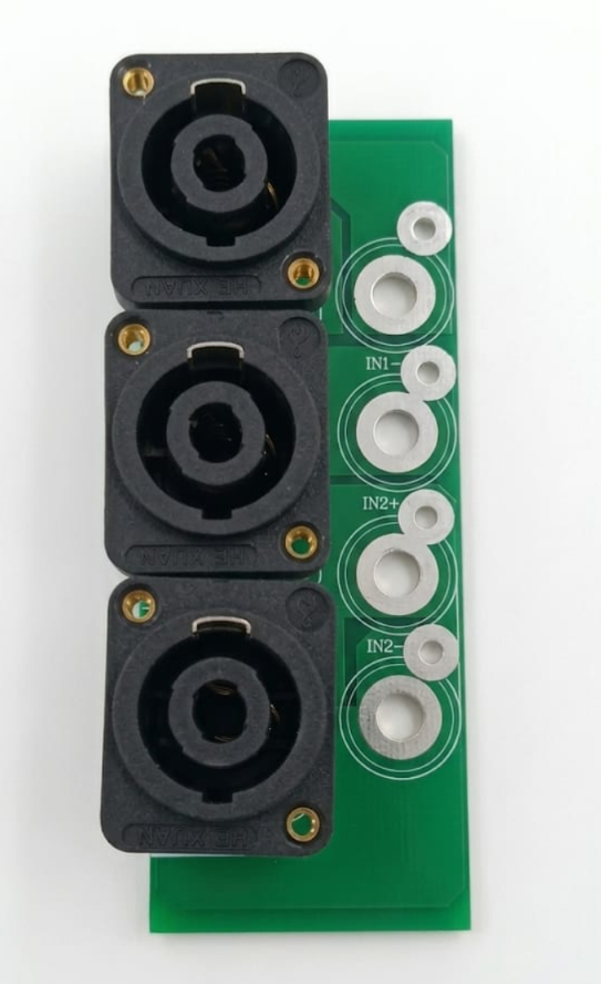 3-Port Triple Speakon Connector PCB Module - Female Audio Socket Board for Professional PA Systems, Line Arrays, and High-Power DJ Speakers