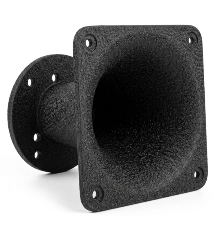 5-Inch Square ABS Flare Horn - High-Frequency Waveguide for Professional Audio Tweeters