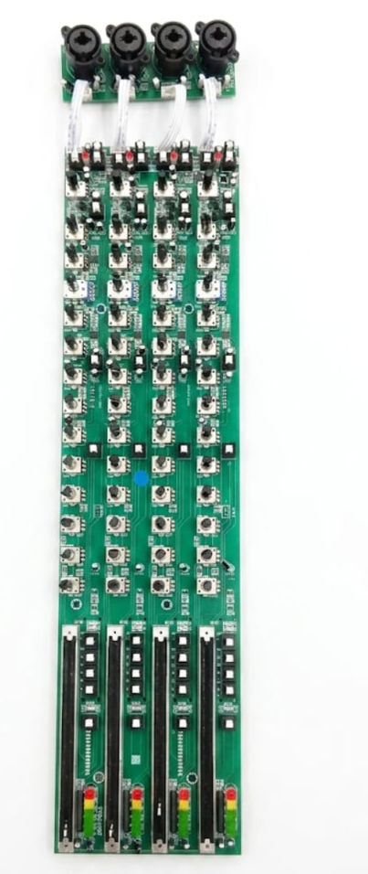 4-Channel Input Module for MIX-24 & MIX-32 Consoles - Modular PCB Strip