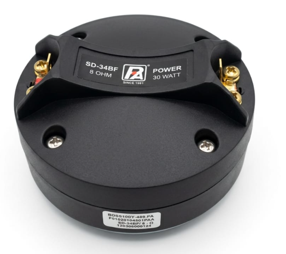 PA SD-34BF Compression Driver - 30 Watt, 8 Ohm High-Frequency Tweeter