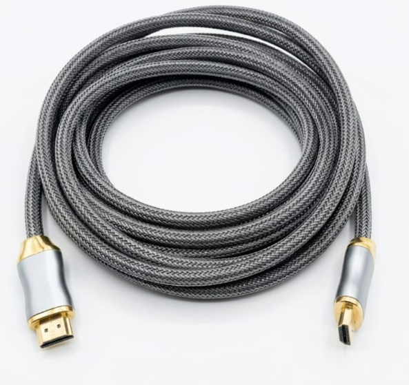 Premium Braided HDMI Cable | Gold-Plated Connectors | 4K Ultra HD & 3D Support 5 METER