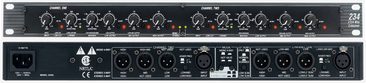 TA-234 XL Analog Crossover – Professional 2/3/4 Way Audio Processor