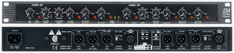TA-234 XL Analog Crossover – Professional 2/3/4 Way Audio Processor ...