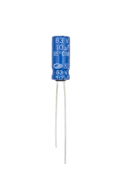 A258 10µF 63V Electrolytic Capacitor – Radial Lead Capacitor (85°C)