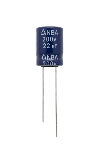 A261 22µF 200V Electrolytic Capacitor – Radial Lead High Voltage Capacitor
