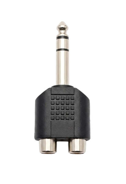 A401 TRS 6.35mm (P38) to RCA Connector – Audio Jack Adapter Plug