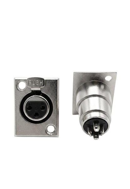 A404 3-Pin Metal XLR Female Panel Mount Connector – Professional Audio Chassis Socket