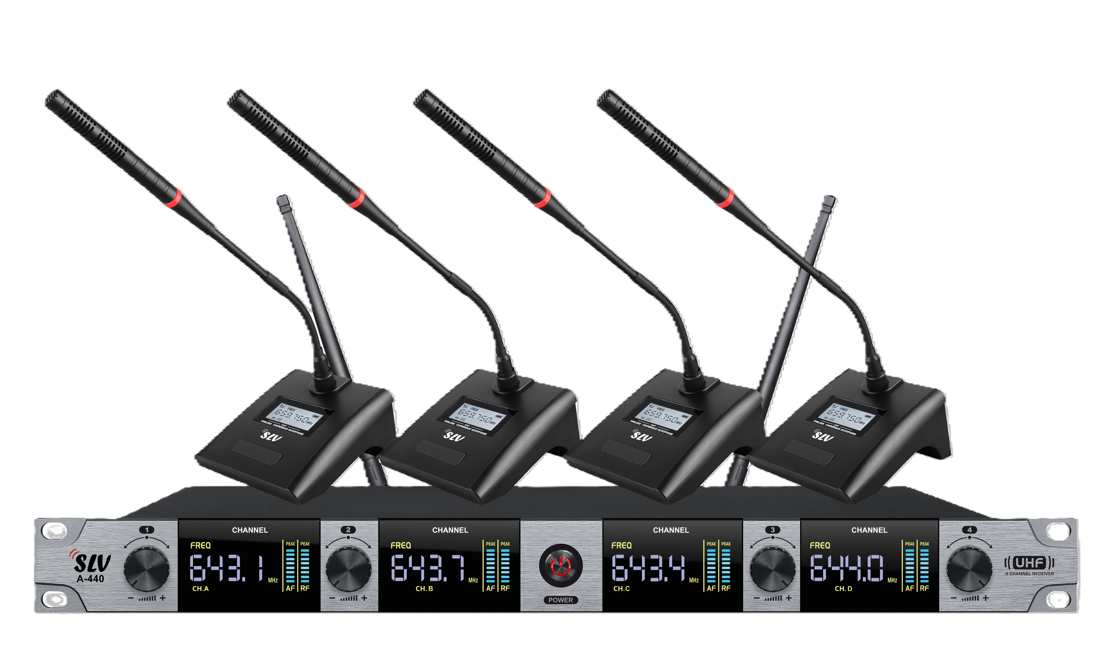 SLV A440 UHF WIRELESS DESK MIC SET – SLVSALES