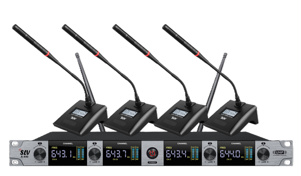 SLV A440 UHF WIRELESS DESK MIC SET