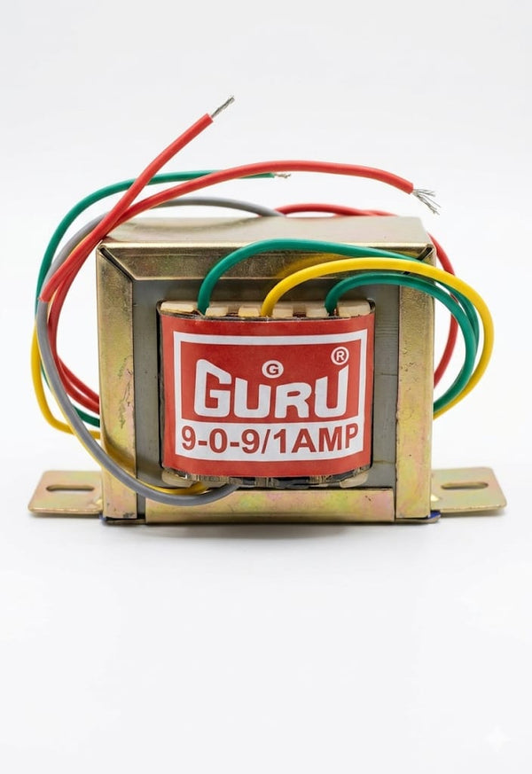 C105 Guru 9-0-9V 1 Amp Transformer | Center Tapped Step Down Power Transformer for Electronic Projects