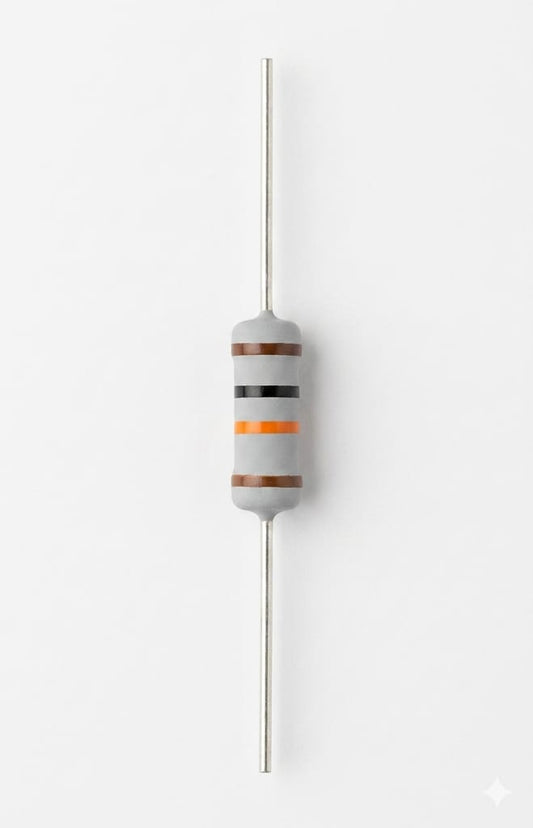 C24 Axial Lead Resistor Through-Hole Electronic Component | Durable PCB Resistor for DIY & Repair Use (27PCS)