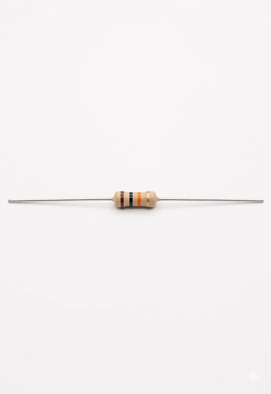C32 10k Ohm Carbon Film Resistor – 1/4 Watt (0.25W) ±5% Tolerance – Standard Through-Hole Axial Resistor (50PCS)