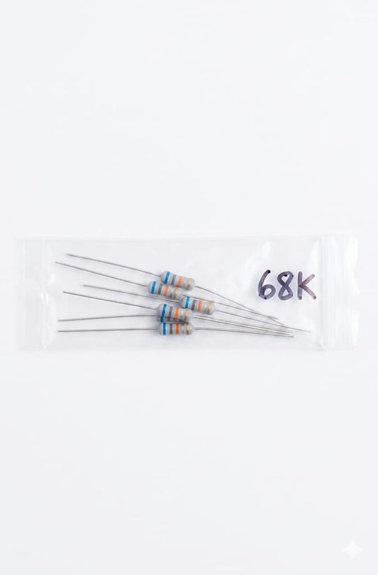 C79 68K Ohm Carbon Film Resistor (1/4 Watt) (5PCS)