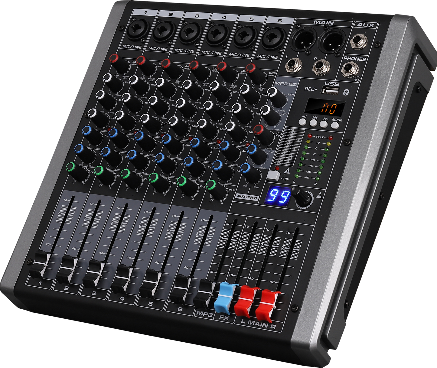 ECM 6 MIXER  6 CHANNEL MIXER