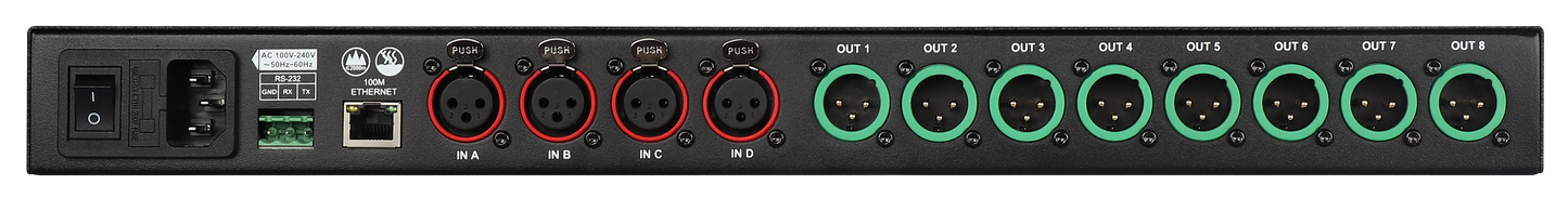 DSP-480 Digital Signal Processor (4 In / 8 Out)