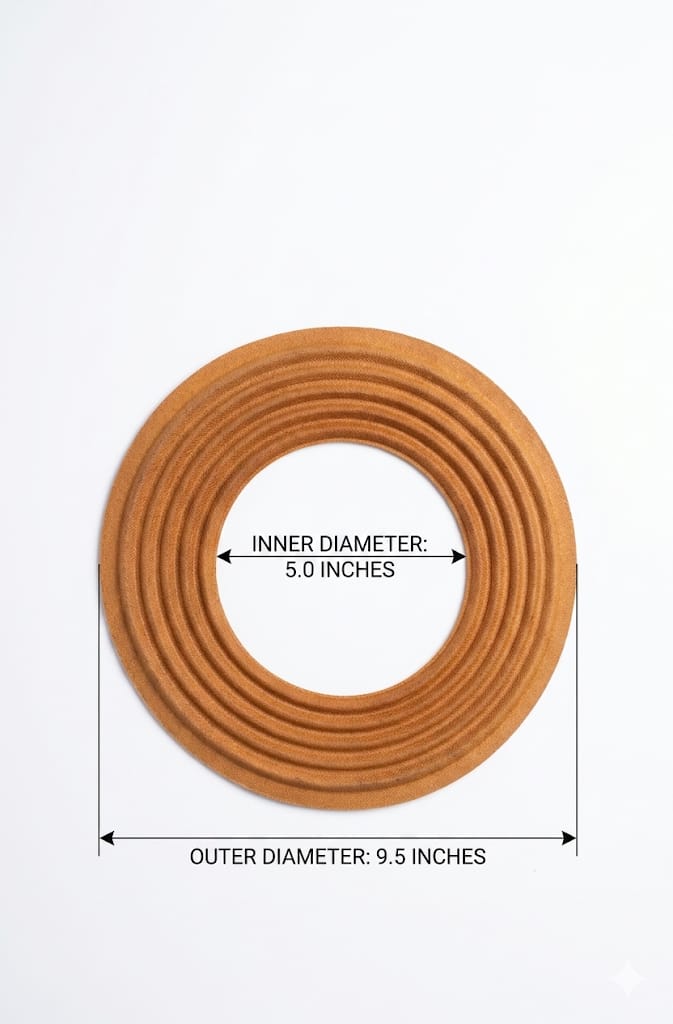 S10 Decorative Wooden Ring Frame – 5" Inner Diameter, 9.5" Outer Diameter – Rustic Circular Trim Accent