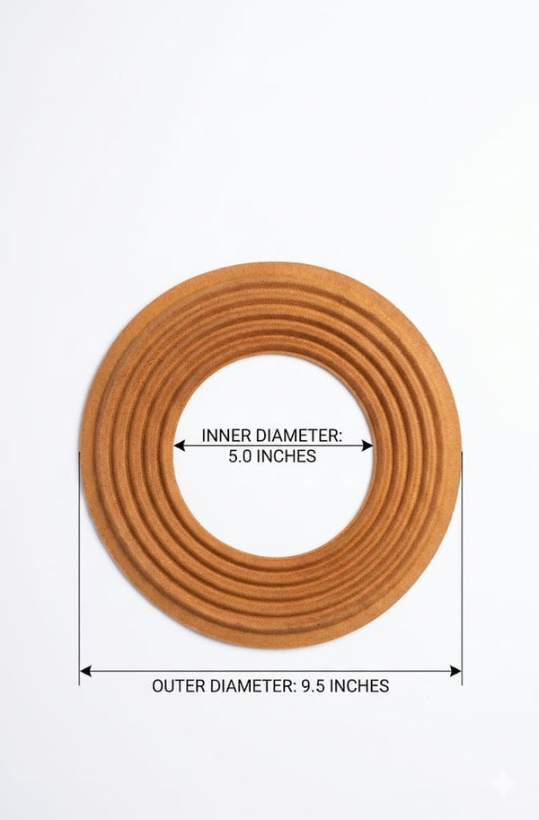 S10 Decorative Wooden Ring Frame – 5" Inner Diameter, 9.5" Outer Diameter – Rustic Circular Trim Accent