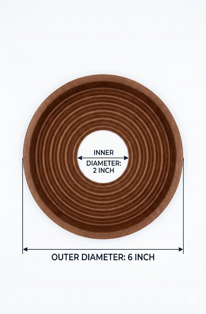 S17 Small Carved Wooden Decorative Ring – 6" Outer Diameter, 2" Inner Diameter – Rustic Craft & Accent Piece