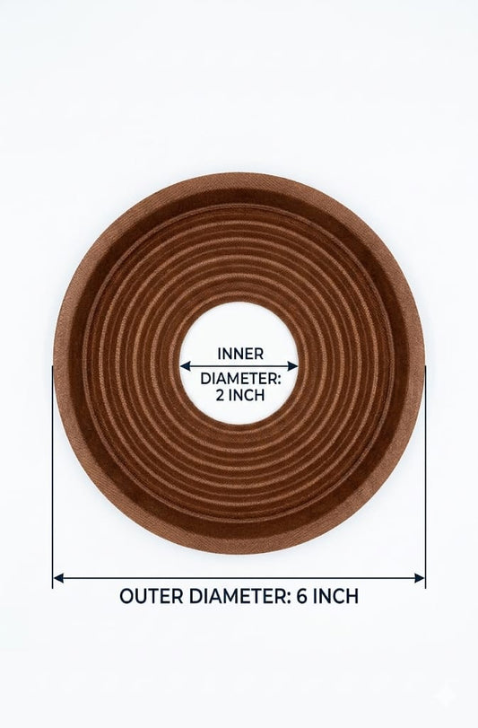 S17 Small Carved Wooden Decorative Ring – 6" Outer Diameter, 2" Inner Diameter – Rustic Craft & Accent Piece