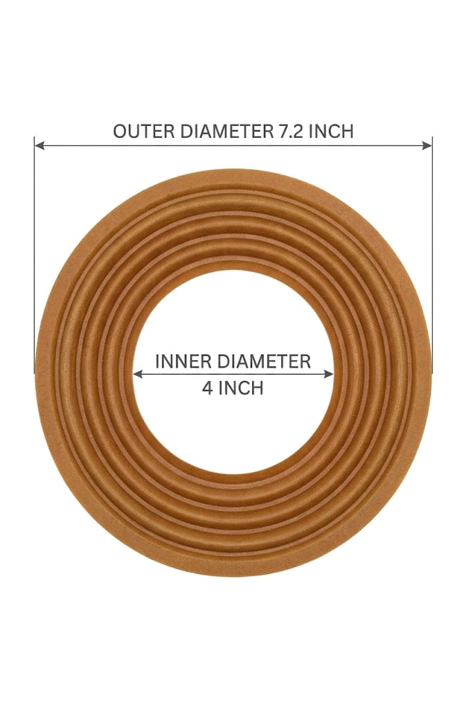 S19 7.2-Inch Outer Diameter Decorative Ring – 4-Inch Inner Diameter Wooden Accent Trim