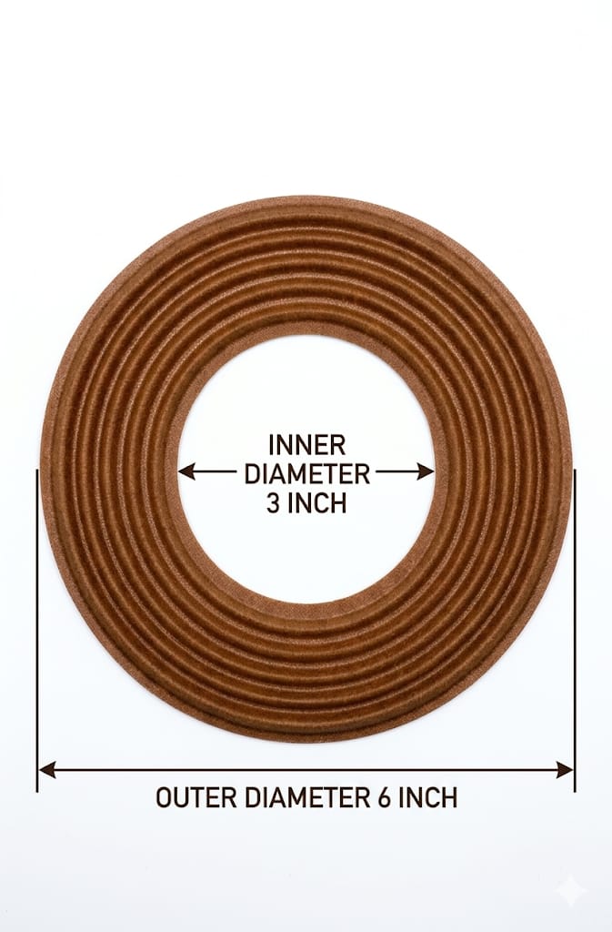 S20 6-Inch Outer Diameter Decorative Ring – 3-Inch Inner Diameter Wooden Accent Trim