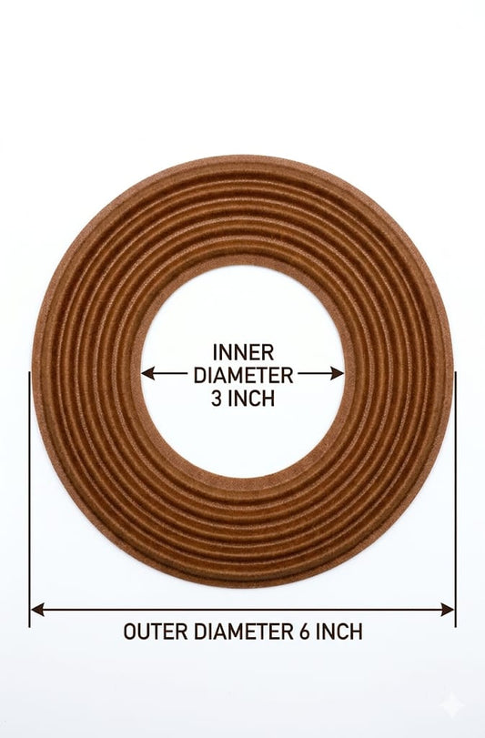 S20 6-Inch Outer Diameter Decorative Ring – 3-Inch Inner Diameter Wooden Accent Trim