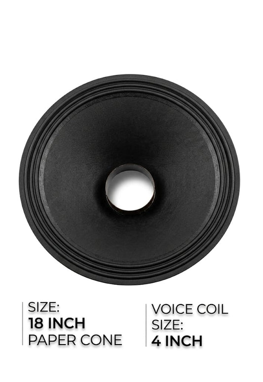 S36 18-Inch Replacement Speaker Cone – Premium Paper Woofer Cone with 4-Inch Voice Coil Opening – Professional Audio Repair Part
