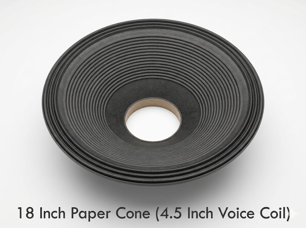 S39 18-Inch Replacement Speaker Paper Cone – 4.5-Inch Voice Coil Aperture – Premium Woofer Reconing Component