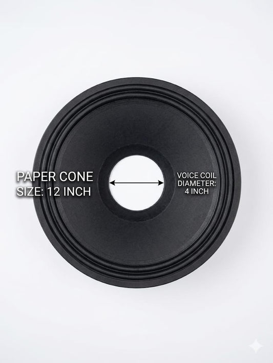 S43 12" High-Output Replacement Paper Cone (4" Voice Coil)