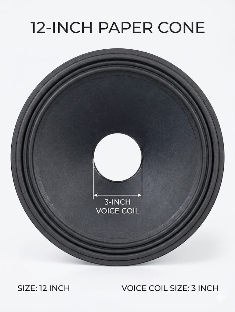 S44 12" Professional Woofer Replacement Cone (3" Voice Coil)