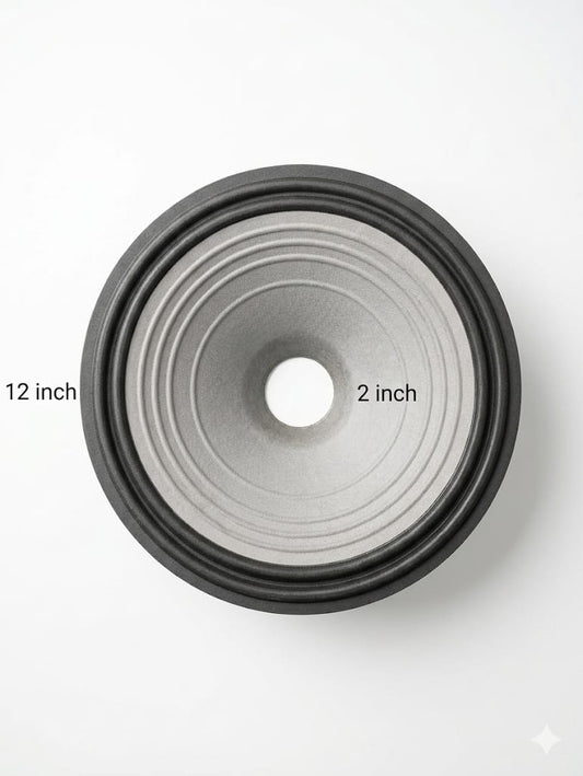 S45 12" Ribbed Paper Replacement Woofer Cone (2" Voice Coil)