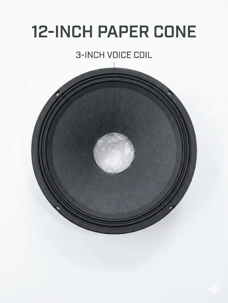 S47 12" Professional Replacement Paper Cone (3" Voice Coil)