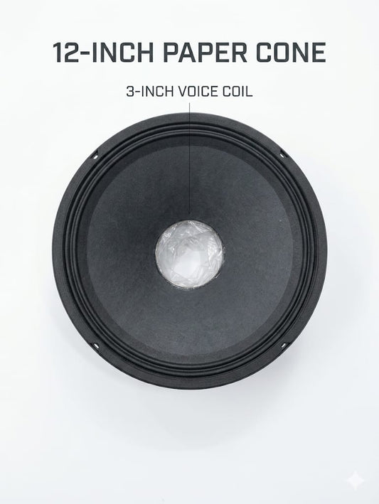 S47 12" Professional Replacement Paper Cone (3" Voice Coil)