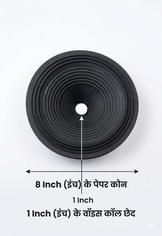 S53 8-Inch Ribbed Paper Speaker Cone – 1-Inch Voice Coil