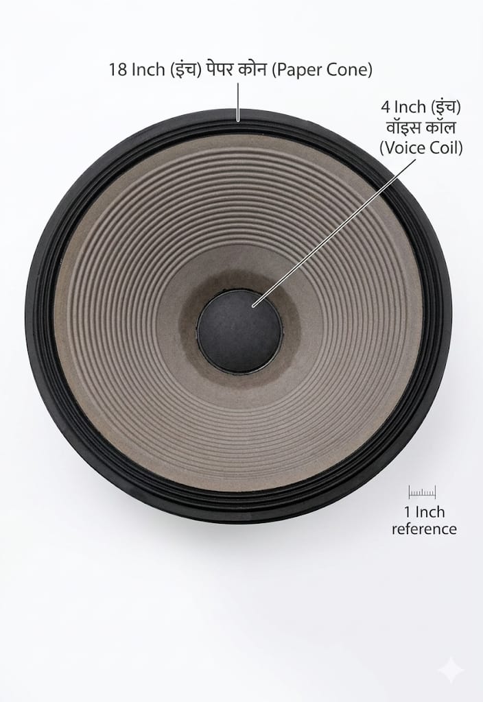 S55 18-Inch Pro Audio Speaker Cone – 4-Inch Voice Coil