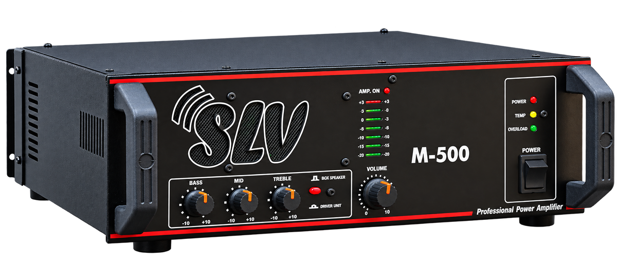 SLV INDIA M-500 Professional Power Amplifier – 500W RMS, Class AB, Mic Input & 3-Way Tone Control
